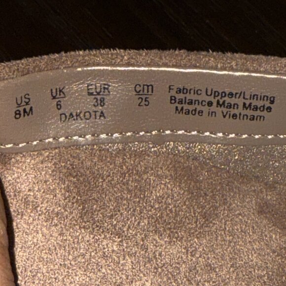 Dr Scholls Boots Womens 8W MED Dakota Wedge Ankle Booties Brown Fabric Lace Up - Picture 15 of 15